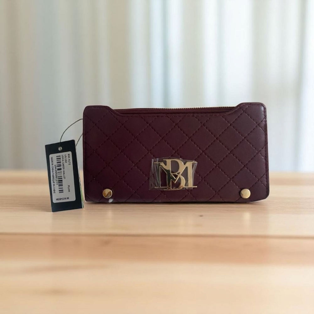 Badgley Mischka Wallet NWT Plum color - Picture 2 of 7